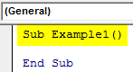 VBA With Example 1-1