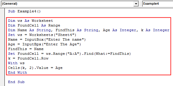 VBA With Example 3-11