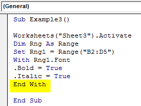 End statement Example 3-7