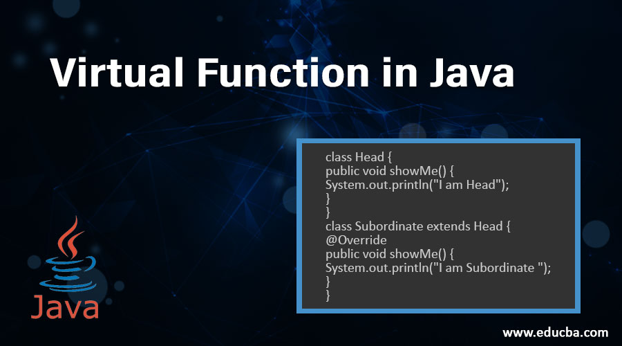 Virtual Function in Java