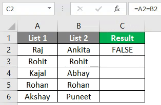 compare two lists 1-1