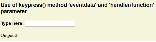 jQuery Keypress() output 8