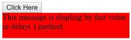 jQuery delay() fast