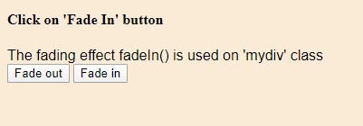 jQuery fadeIn() 1-10