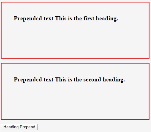 jQuery prepend() 1-10