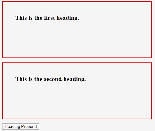 jQuery prepend() 1-9