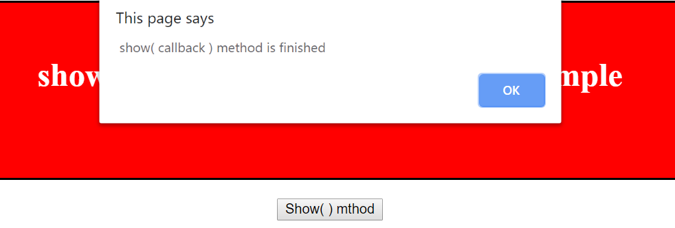 callback method output