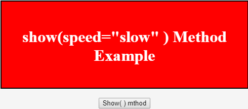 Speed method output