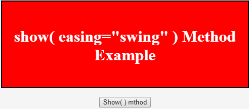 easing method output