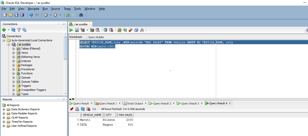opposite of MAX. MIN function