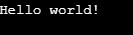 Hello world