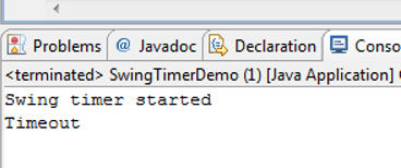 timer in java swing