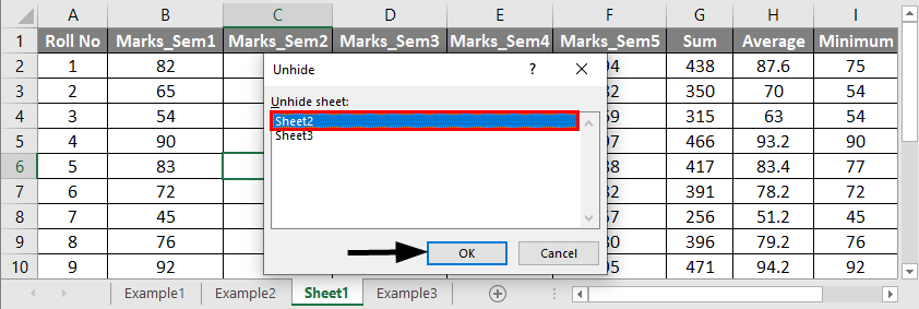 How to Unhide All Sheets in Excel 2-3