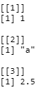 vectors in R list