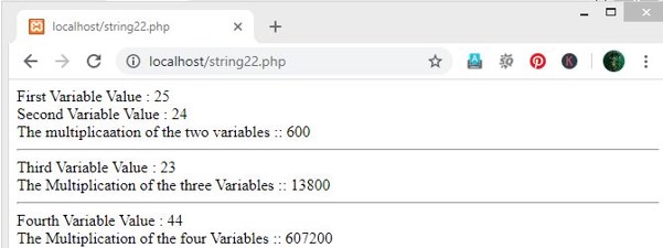 Arithmetic Operators in PHP eg3