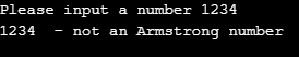 Armstrong Number in Python eg1.1