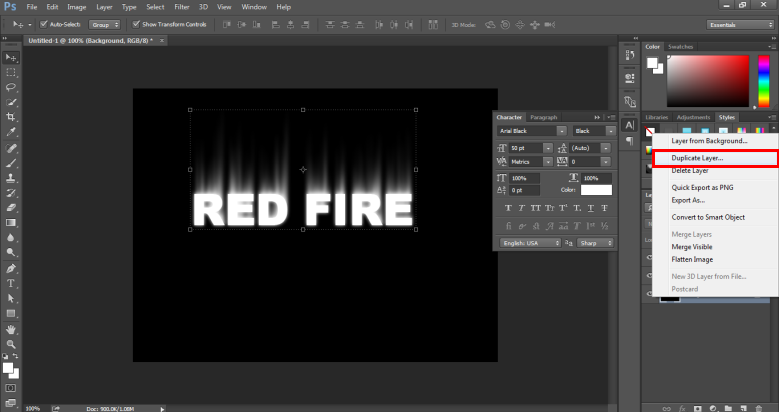 Fire Effect in Photoshop -17
