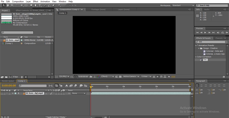 Glitch Effect in After Effects 4