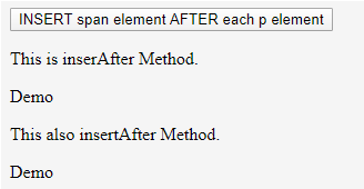 JQuery InsertAfter() eg1.1
