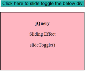 JQuery Slidetoggle() output 1