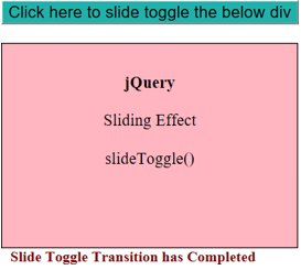 JQuery Slidetoggle() output 3