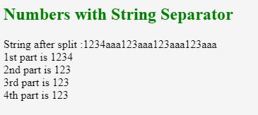 JavaScript split String 1-4