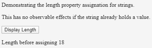 Assigning the Length to String Object 2.1