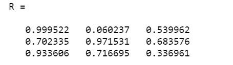 MATLAB Random Number 1-3