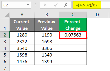 Values are Stored in Cells 2-4