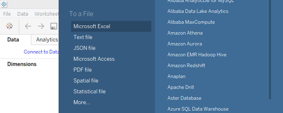 selected Microsoft Excel