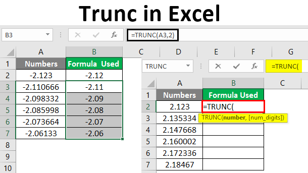 TRUNC in Excel 