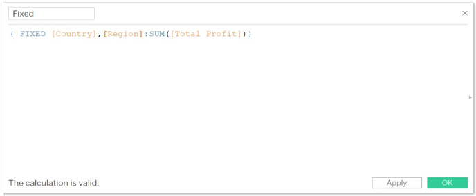 Tableau Fixed Function 5