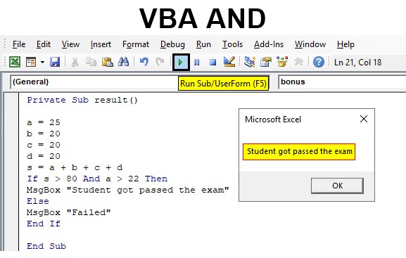 VBA AND