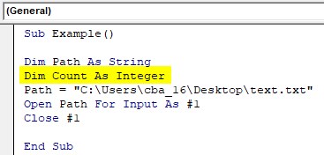 VBA Input Example - Integer