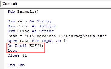 VBA Input Example - contents