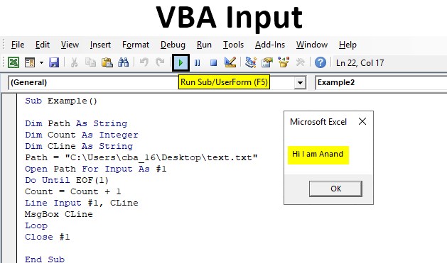 VBA Input