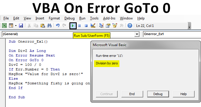 VBA On Error Goto 0