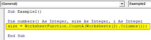 VBA ReDim Array Example2-3