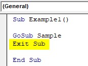 Exit Sub Example 1-3