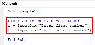 Integer Variables Example 3-2