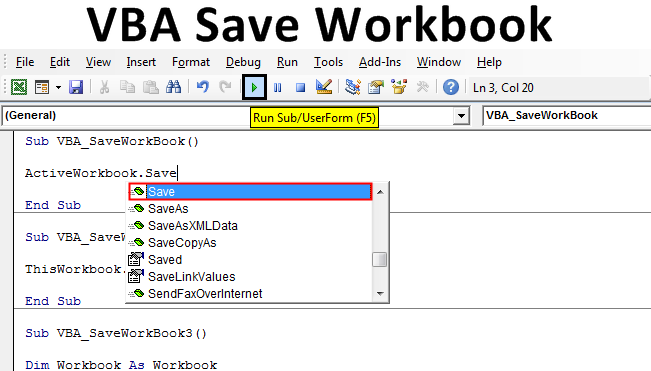 VBA Save Workbook