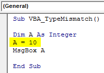 VBA Type Mismatch Example 1-6