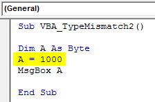 VBA Type Mismatch Example 2-6