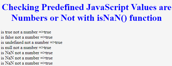 isNaN() JavaScript - 3