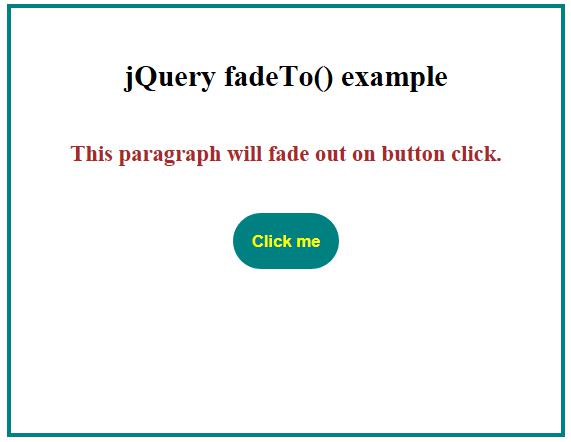 jQuery fadeTo() 1-3