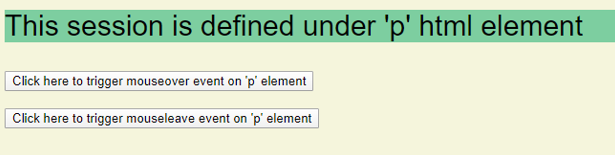 jQuery mouseover() -2
