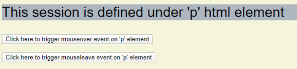 jQuery mouseover() -3