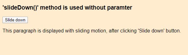 jQuery slideDown() 1-2