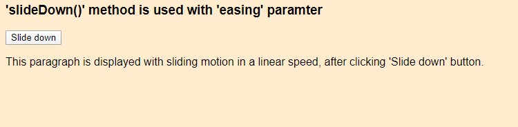 jQuery slideDown() 1-6