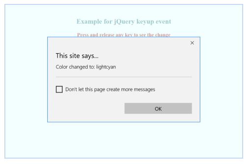 jquery keyup () 9
